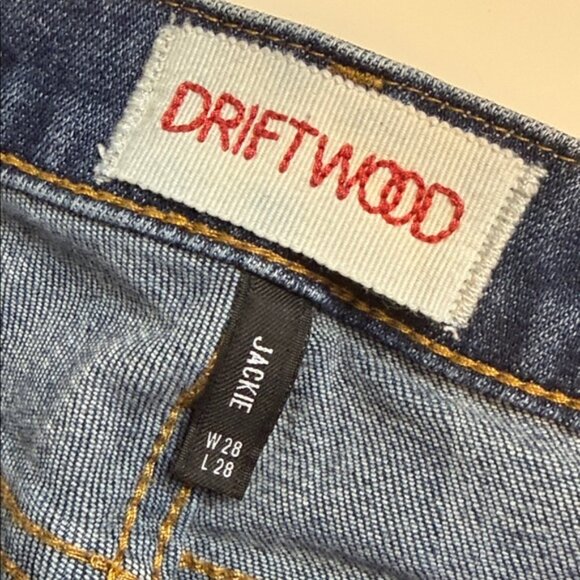 Anthropologie Driftwood Jackie embroidered high-rise skinny jeans Size 28 - Picture 3 of 9